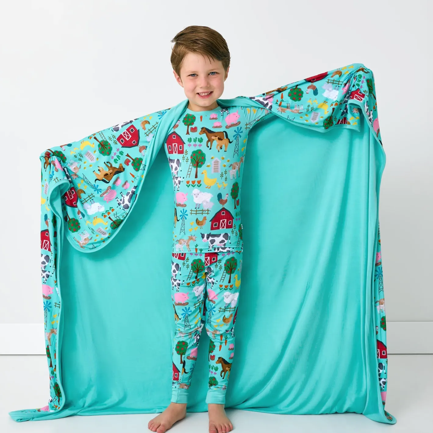 Cloud Blankets|Cloud Blankets<Little Sleepies Large Cloud Blanket® Farm Fam