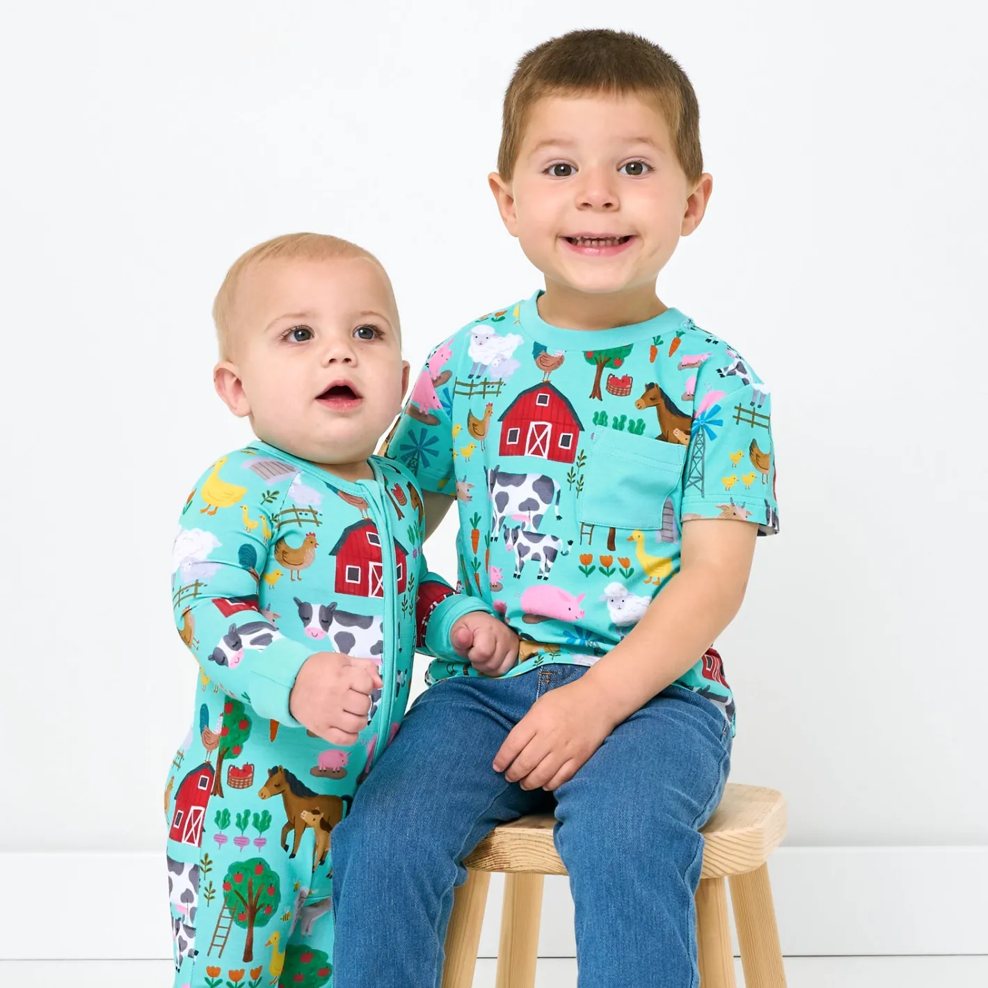 Tops & Tees|Tops & Tees<Little Sleepies Relaxed Pocket Tee Farm Fam