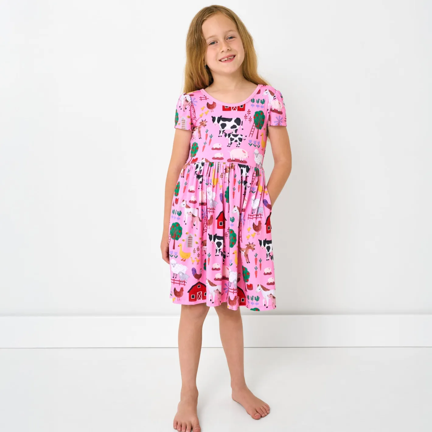 Dresses|Dresses<Little Sleepies Skater Dress Farm Fam