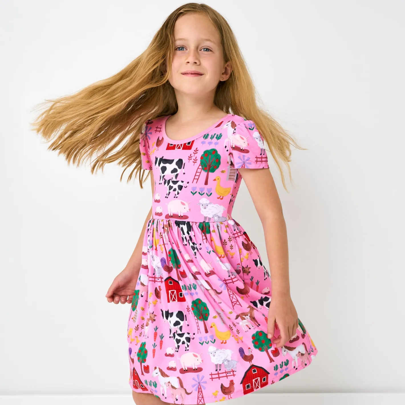 Dresses|Dresses<Little Sleepies Skater Dress Farm Fam