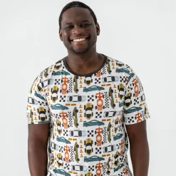 Daddy & Me|Full Family Matching<Little Sleepies Men's Short Sleeve Pajama Top Fast Lane
