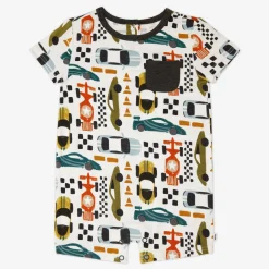Bamboo Baby Clothes|Rompers<Little Sleepies Pocket Shorty Romper Fast Lane
