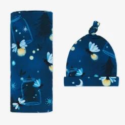 Layette|Swaddles<Little Sleepies Swaddle & Hat Set Firefly Glow