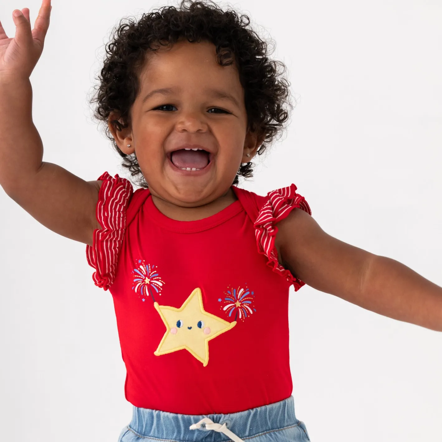 Bamboo Baby Clothes|Bodysuits<Little Sleepies Flutter Bodysuit Firework