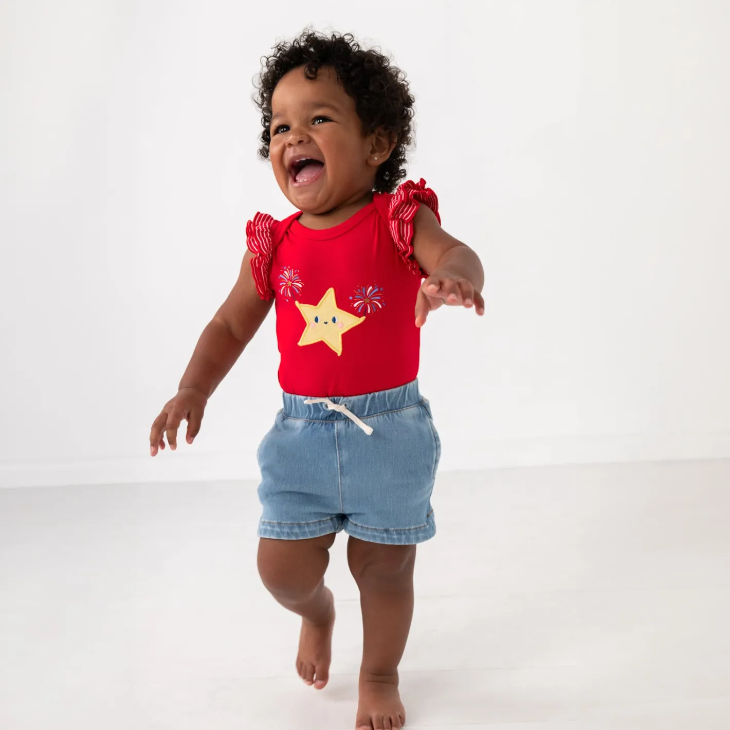 Bamboo Baby Clothes|Bodysuits<Little Sleepies Flutter Bodysuit Firework
