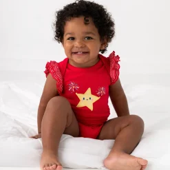 Bamboo Baby Clothes|Bodysuits<Little Sleepies Flutter Bodysuit Firework