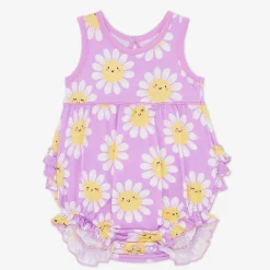 Bamboo Baby Clothes|Rompers<Little Sleepies Bubble Romper Flower Power