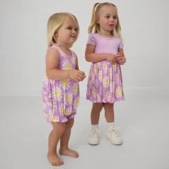 Bamboo Baby Clothes|Rompers<Little Sleepies Bubble Romper Flower Power