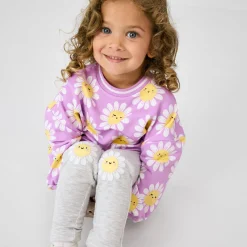 Sweaters & Hoodies|Sweaters & Hoodies<Little Sleepies Drop Shoulder Crewneck Flower Power