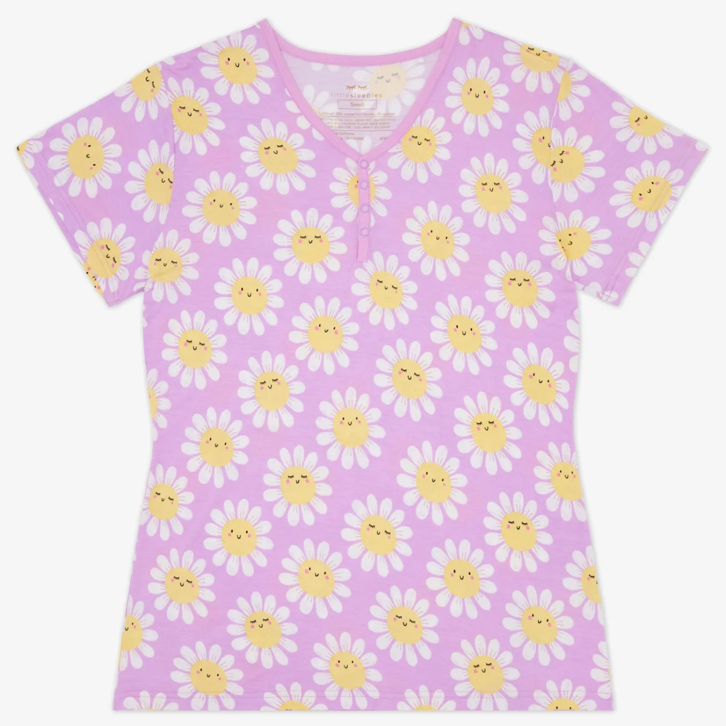 Mommy & Me|Mommy & Me<Little Sleepies Women's Short Sleeve Pajama Top Flower Power