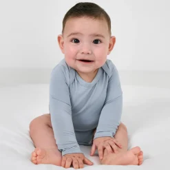 Bamboo Baby Clothes|Everyday Essentials<Little Sleepies Bodysuit Fog