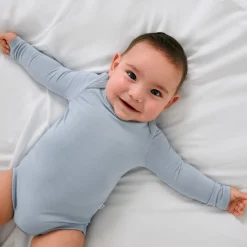 Bamboo Baby Clothes|Everyday Essentials<Little Sleepies Bodysuit Fog