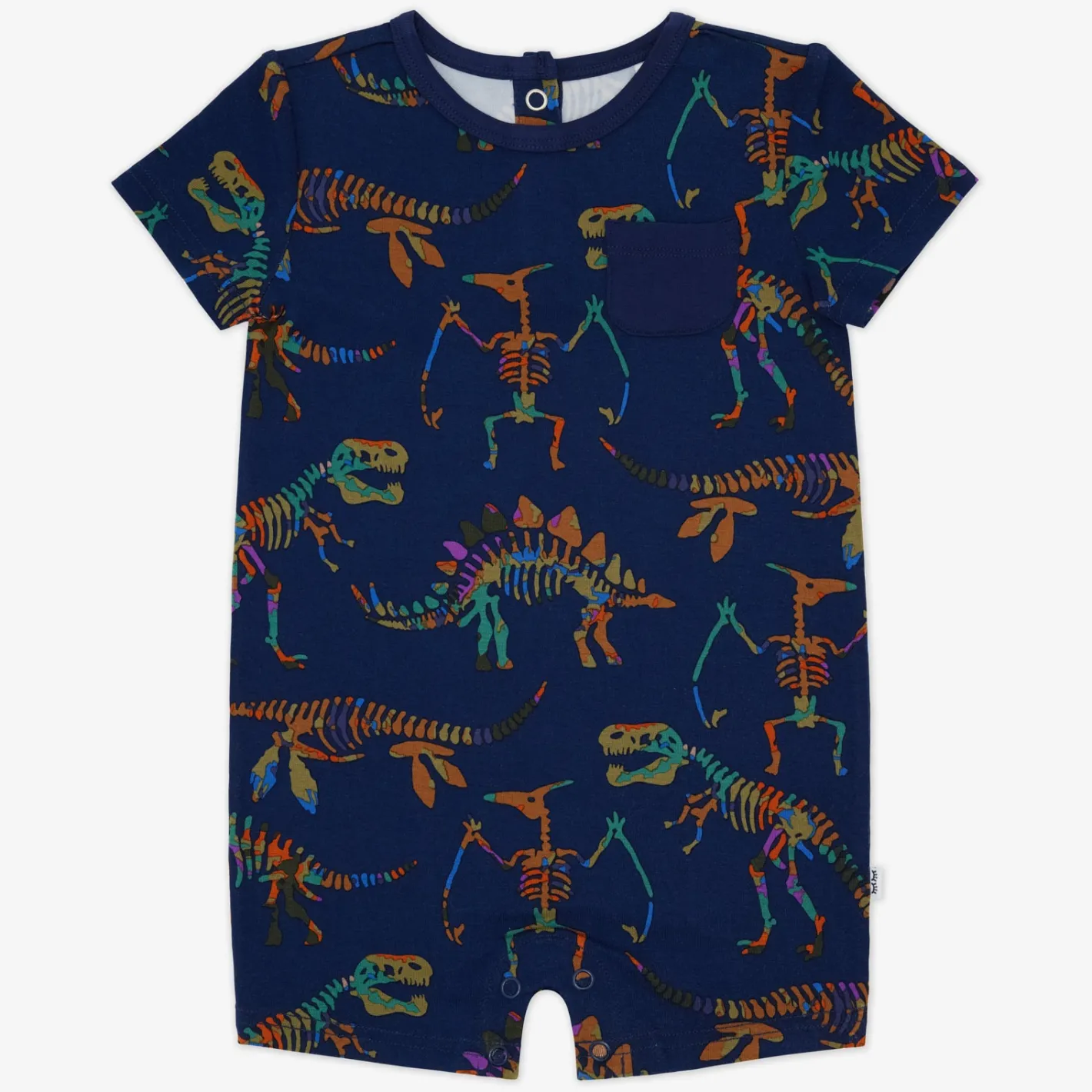Bamboo Baby Clothes|Rompers<Little Sleepies Pocket Shorty Romper Fossil Quest