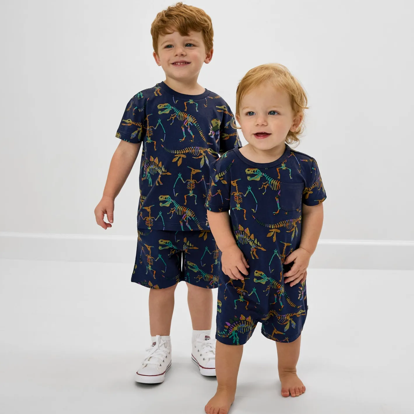Bamboo Baby Clothes|Rompers<Little Sleepies Pocket Shorty Romper Fossil Quest