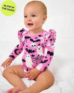 Bamboo Baby Clothes|Bodysuits<Little Sleepies Flutter Bodysuit Frightful Friends