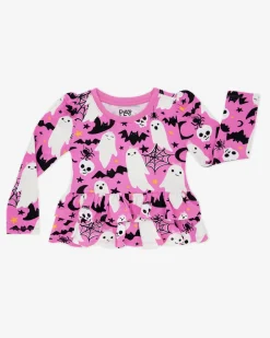Tops & Tees|Tops & Tees<Little Sleepies Tiered Peplum Top Frightful Friends