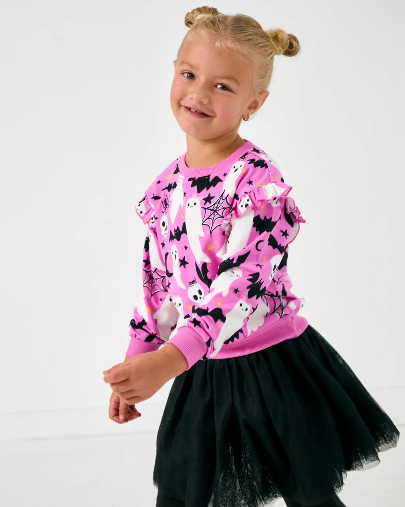 Sweaters & Hoodies|Sweaters & Hoodies<Little Sleepies Flutter Crewneck Frightful Friends