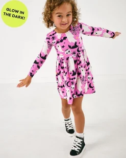 Dresses|Dresses<Little Sleepies Bow Back Skater Dress Frightful Friends