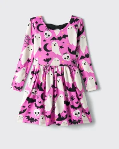 Dresses|Dresses<Little Sleepies Bow Back Skater Dress Frightful Friends