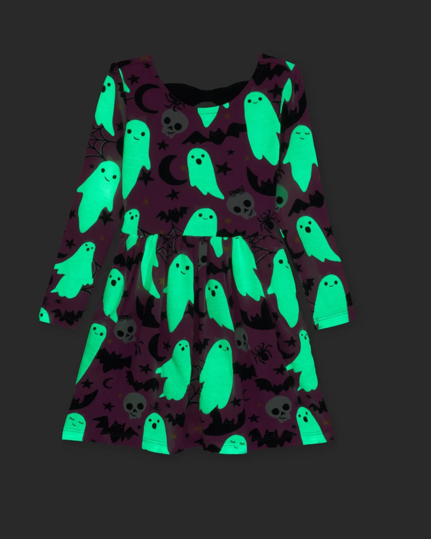 Dresses|Dresses<Little Sleepies Bow Back Skater Dress Frightful Friends