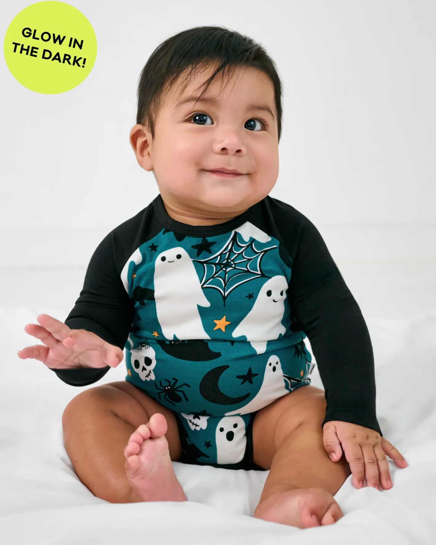Bamboo Baby Clothes|Bodysuits<Little Sleepies Raglan Bodysuit Frightful Friends