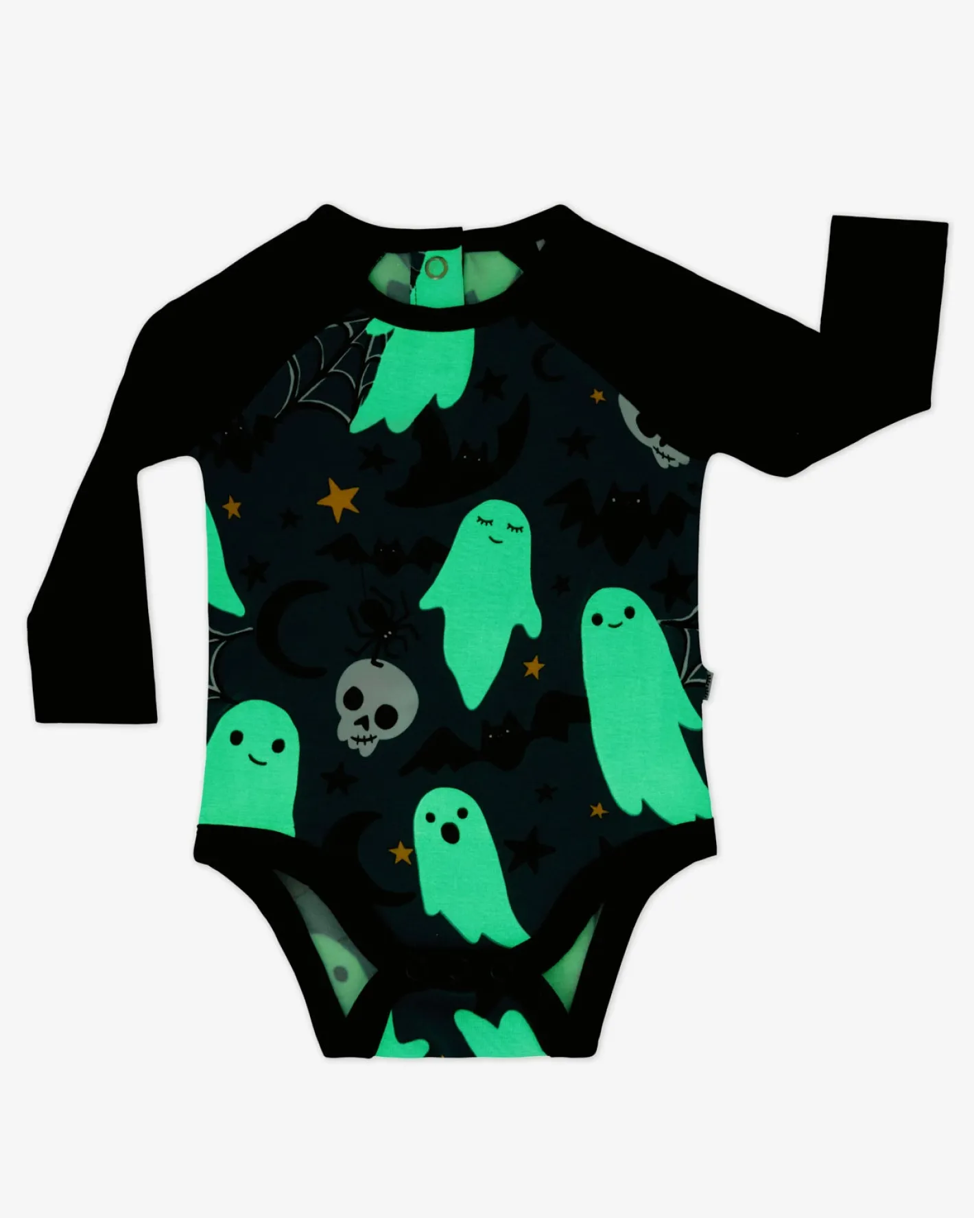 Bamboo Baby Clothes|Bodysuits<Little Sleepies Raglan Bodysuit Frightful Friends