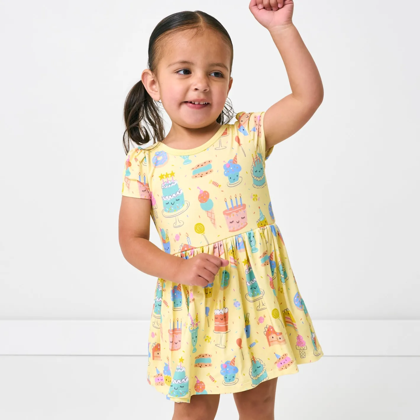 Bamboo Baby Clothes|Bodysuits<Little Sleepies Skater Dress with Bodysuit Frosted Fun