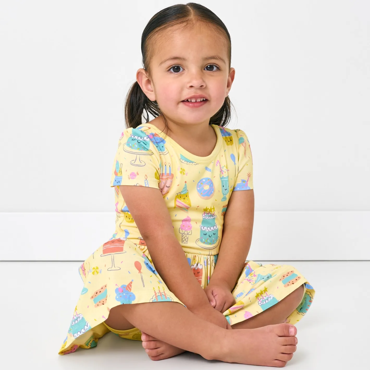 Bamboo Baby Clothes|Bodysuits<Little Sleepies Skater Dress with Bodysuit Frosted Fun