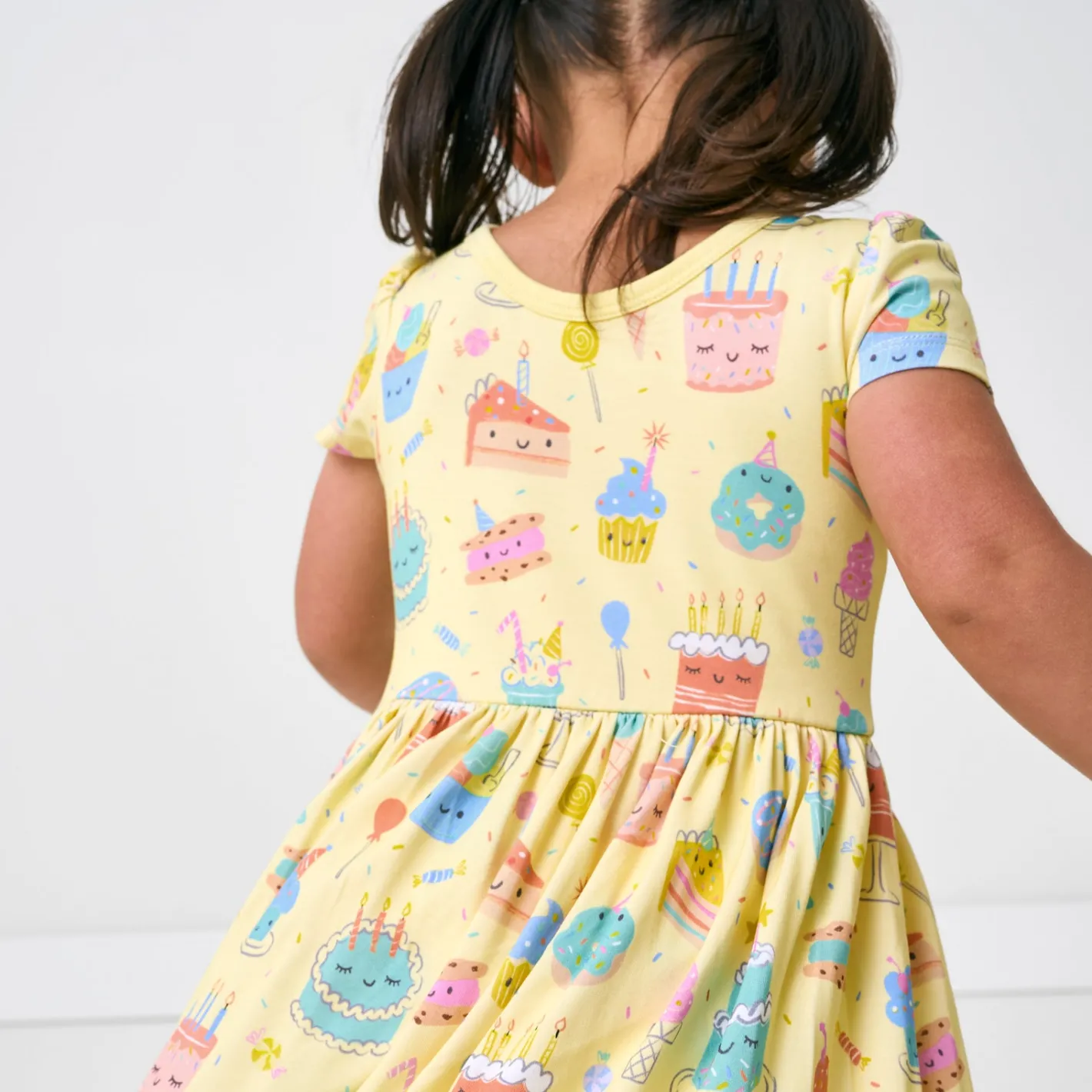 Bamboo Baby Clothes|Bodysuits<Little Sleepies Skater Dress with Bodysuit Frosted Fun