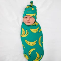 Layette|Swaddles<Little Sleepies Swaddle & Hat Set Go Bananas