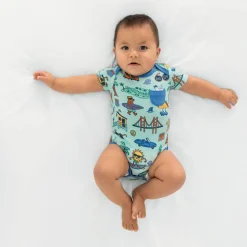 Bamboo Baby Clothes|Bodysuits<Little Sleepies Pocket Bodysuit Golden State