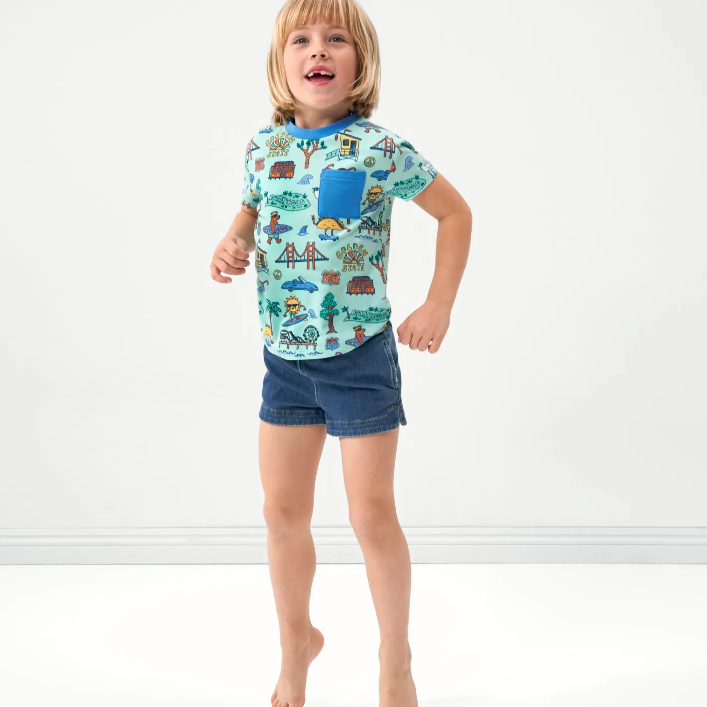 Tops & Tees|Tops & Tees<Little Sleepies Relaxed Pocket Tee Golden State