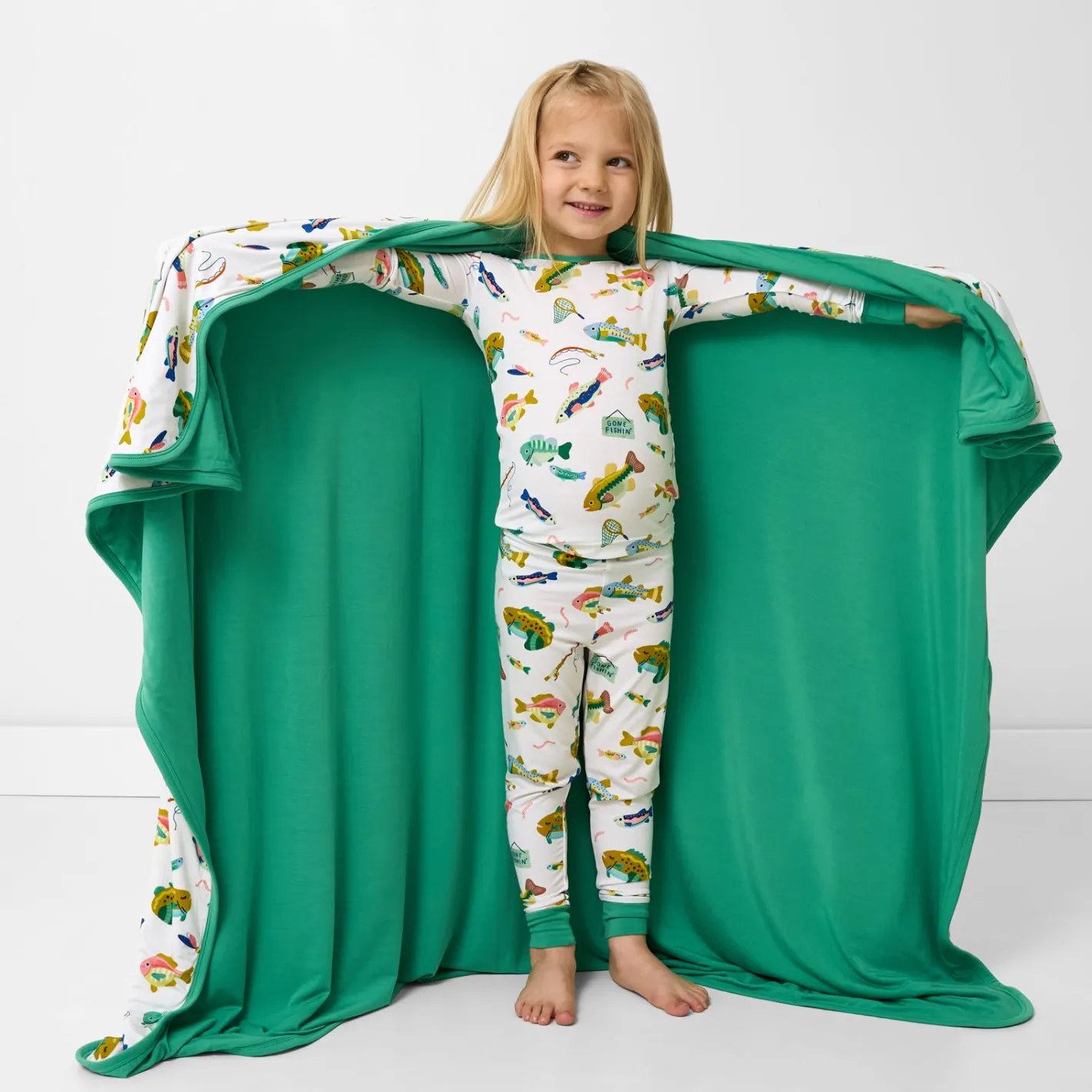 Cloud Blankets|Cloud Blankets<Little Sleepies Large Cloud Blanket® Gone Fishin'