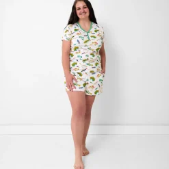 Women's Pajamas<Little Sleepies Women's Short Sleeve Pajama Top Gone Fishin'