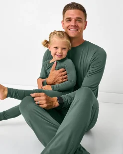 Daddy & Me|Full Family Matching<Little Sleepies Men's Pajama Pants Grove Green