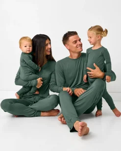 Daddy & Me|Full Family Matching<Little Sleepies Men's Pajama Pants Grove Green