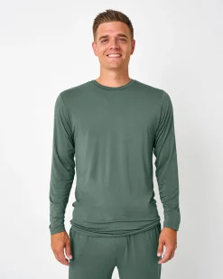 Daddy & Me|Full Family Matching<Little Sleepies Men's Pajama Top Grove Green