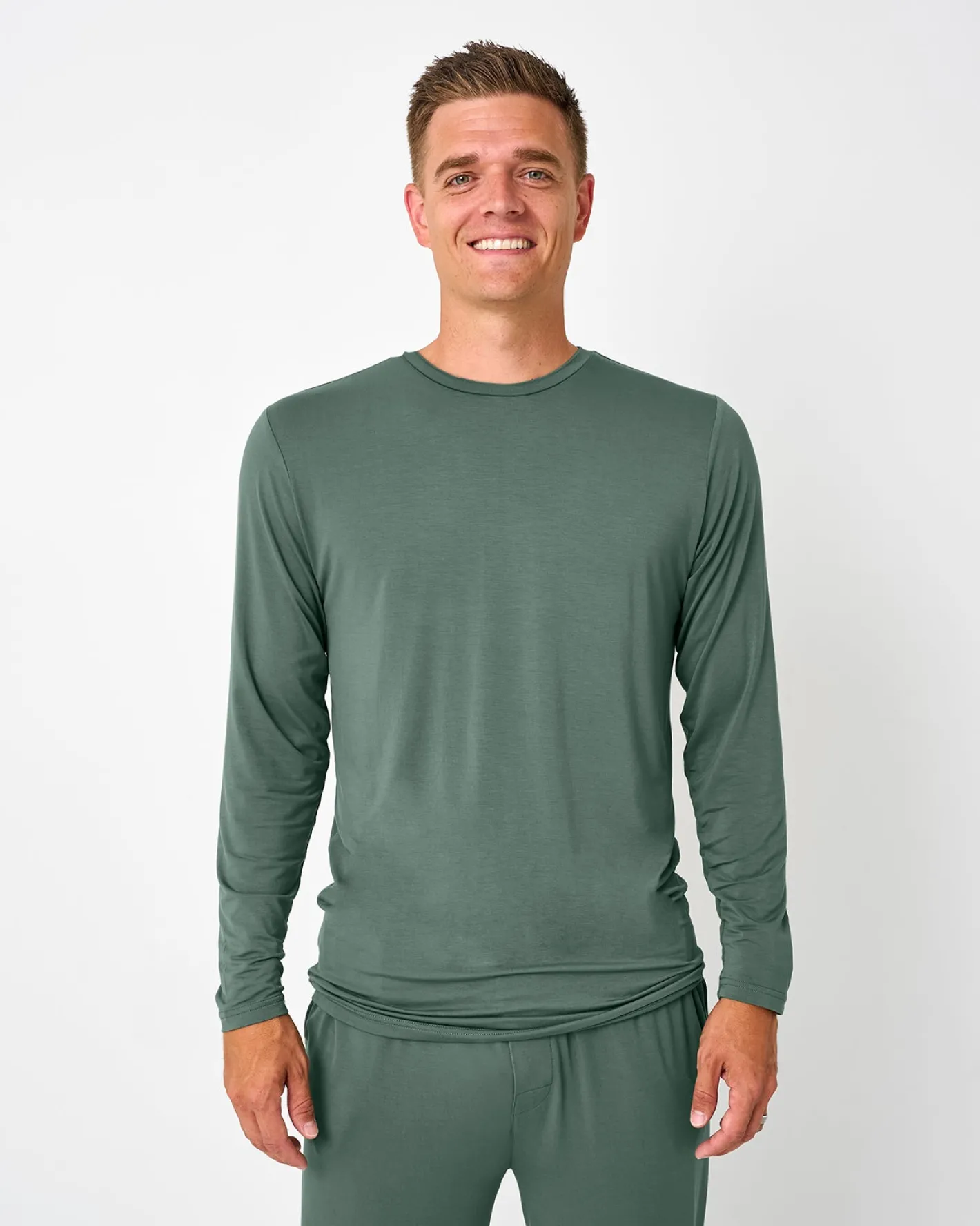 Daddy & Me|Full Family Matching<Little Sleepies Men's Pajama Top Grove Green