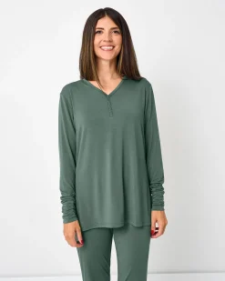 Mommy & Me|Mommy & Me<Little Sleepies Women's Pajama Top Grove Green