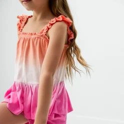 Tops & Tees|Tops & Tees<Little Sleepies Flutter Tank Guava Glow