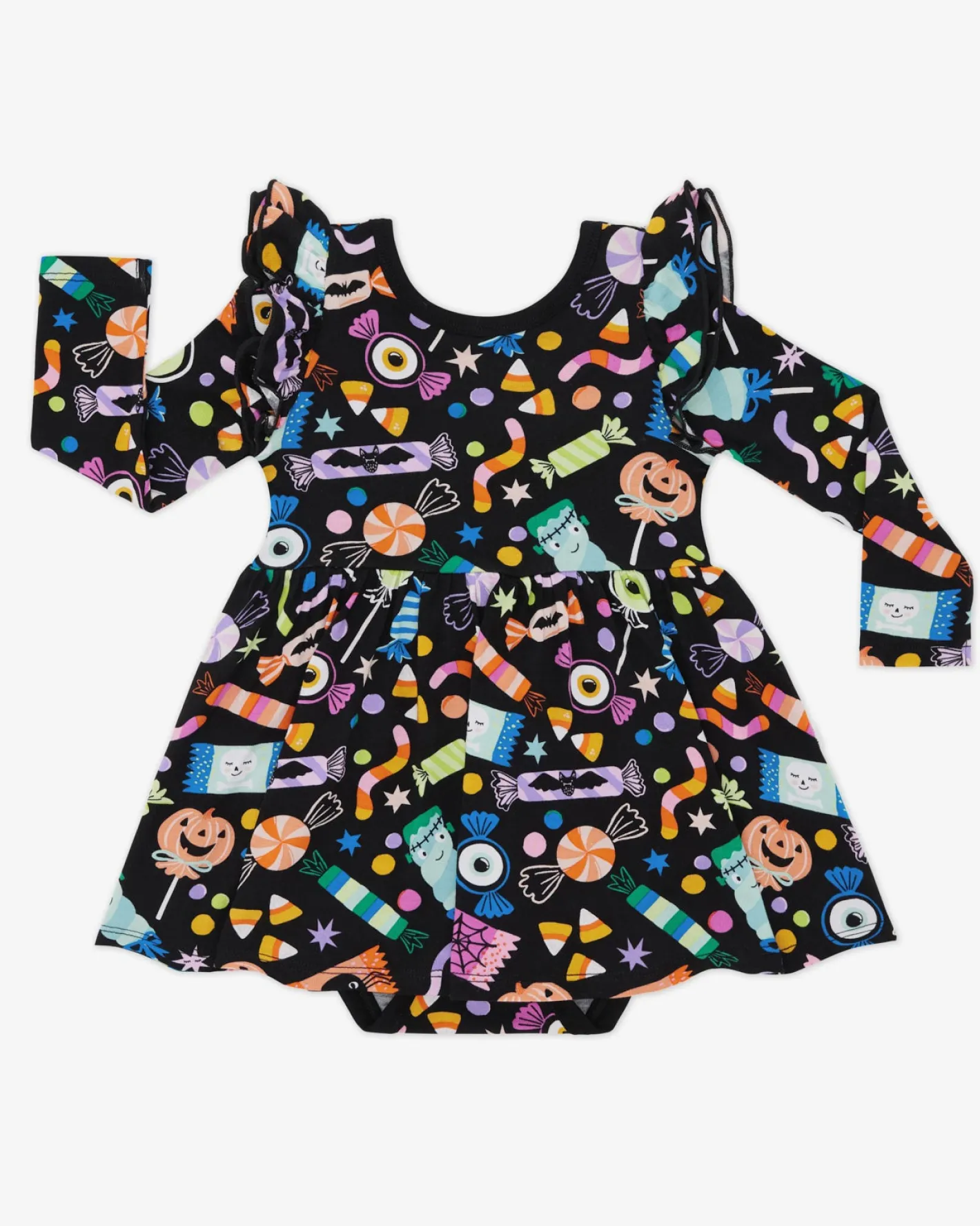 Bamboo Baby Clothes|Bodysuits<Little Sleepies Flutter Twirl Dress with Bodysuit Halloween Haul
