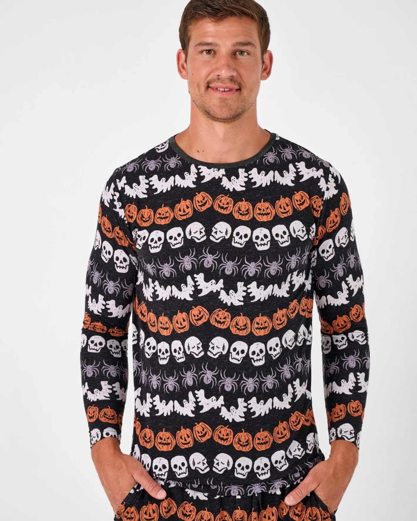 Daddy & Me|Full Family Matching<Little Sleepies Men's Pajama Top Hallows Eve
