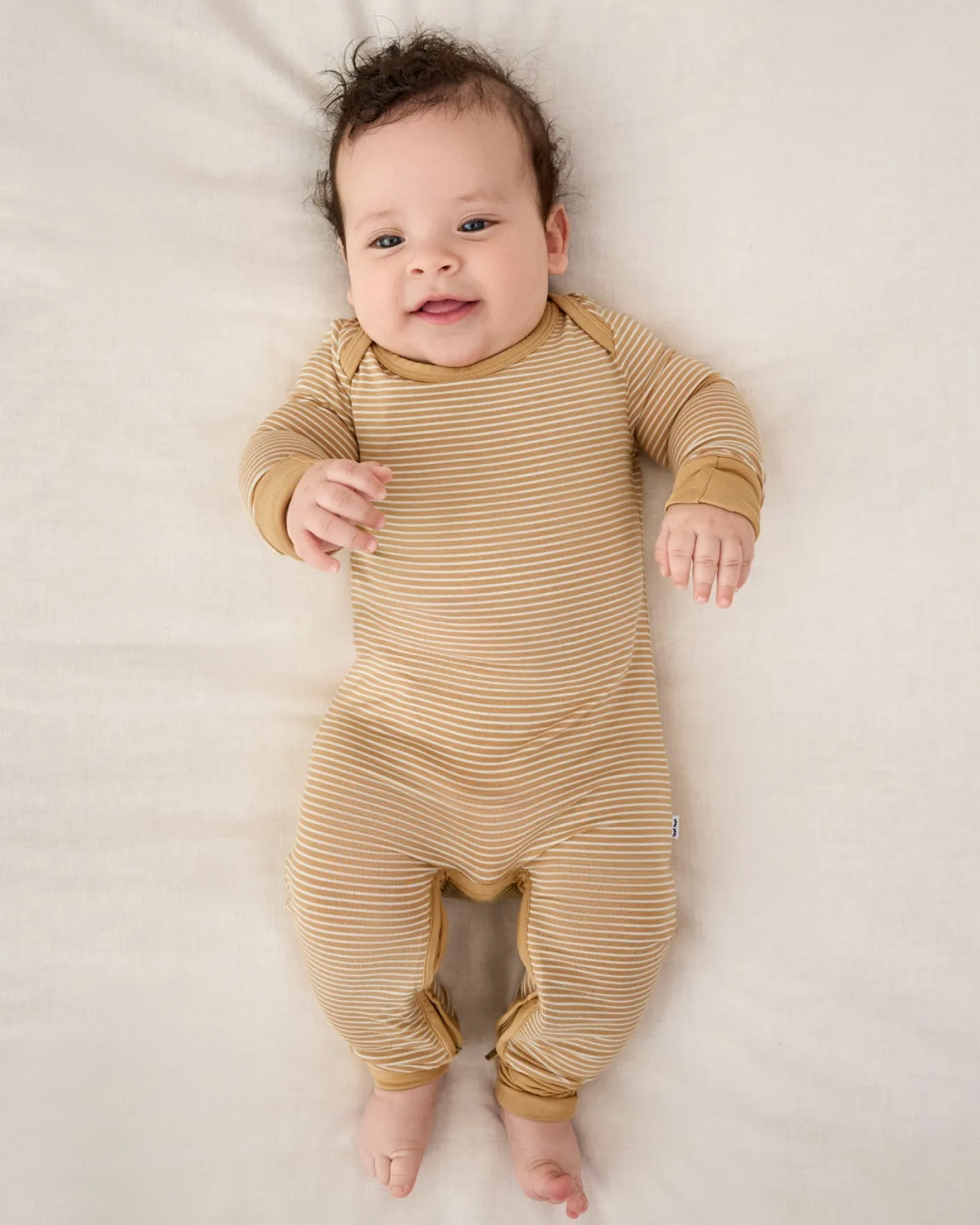 The Newborn Shop|The Newborn Shop<Little Sleepies Crescent Zippy Hazelwood Stripe