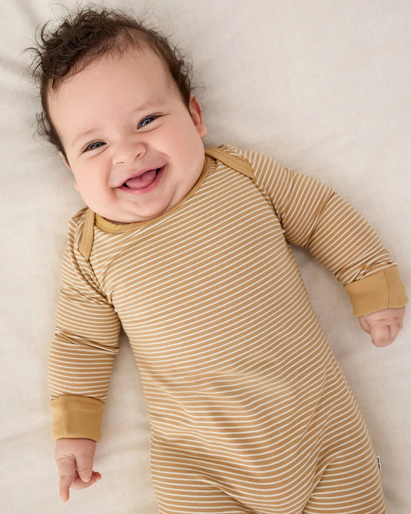 The Newborn Shop|The Newborn Shop<Little Sleepies Crescent Zippy Hazelwood Stripe