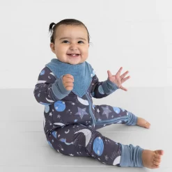 Bibs<Little Sleepies Ribbed Bandana Bib Heather Blue