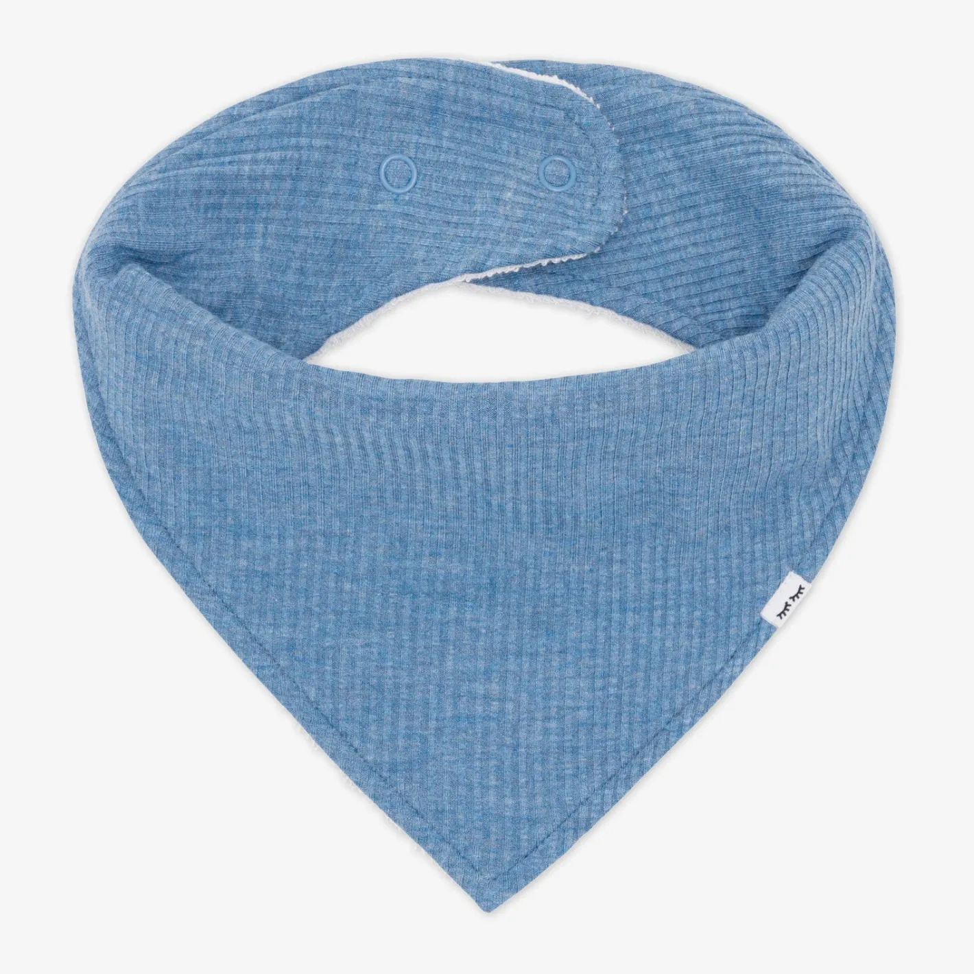 Bibs<Little Sleepies Ribbed Bandana Bib Heather Blue