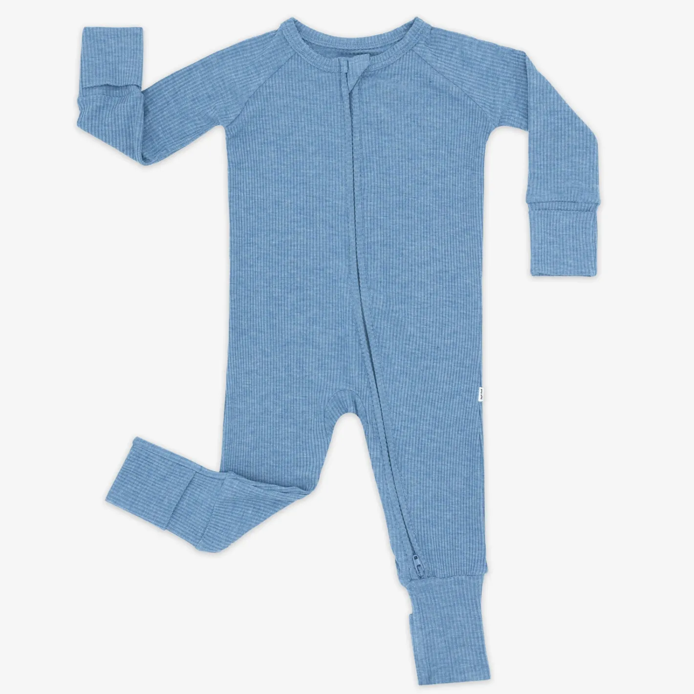For New Moms|Hospital Matching Moments<Little Sleepies Ribbed Zippy Heather Blue