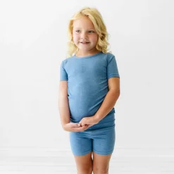 Two-Piece Pj Sets|Two-Piece Pj Sets<Little Sleepies Two-Piece Ribbed Pajama Set Heather Blue