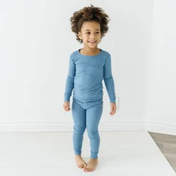 Two-Piece Pj Sets|Two-Piece Pj Sets<Little Sleepies Two-Piece Ribbed Pajama Set Heather Blue