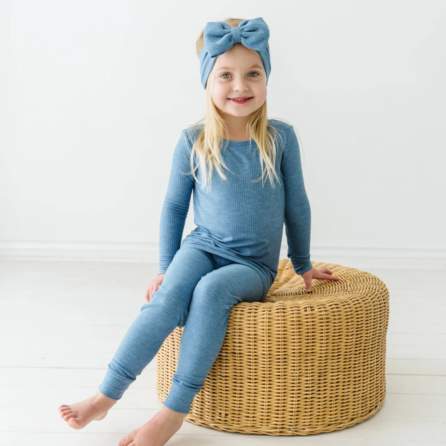Two-Piece Pj Sets|Two-Piece Pj Sets<Little Sleepies Two-Piece Ribbed Pajama Set Heather Blue